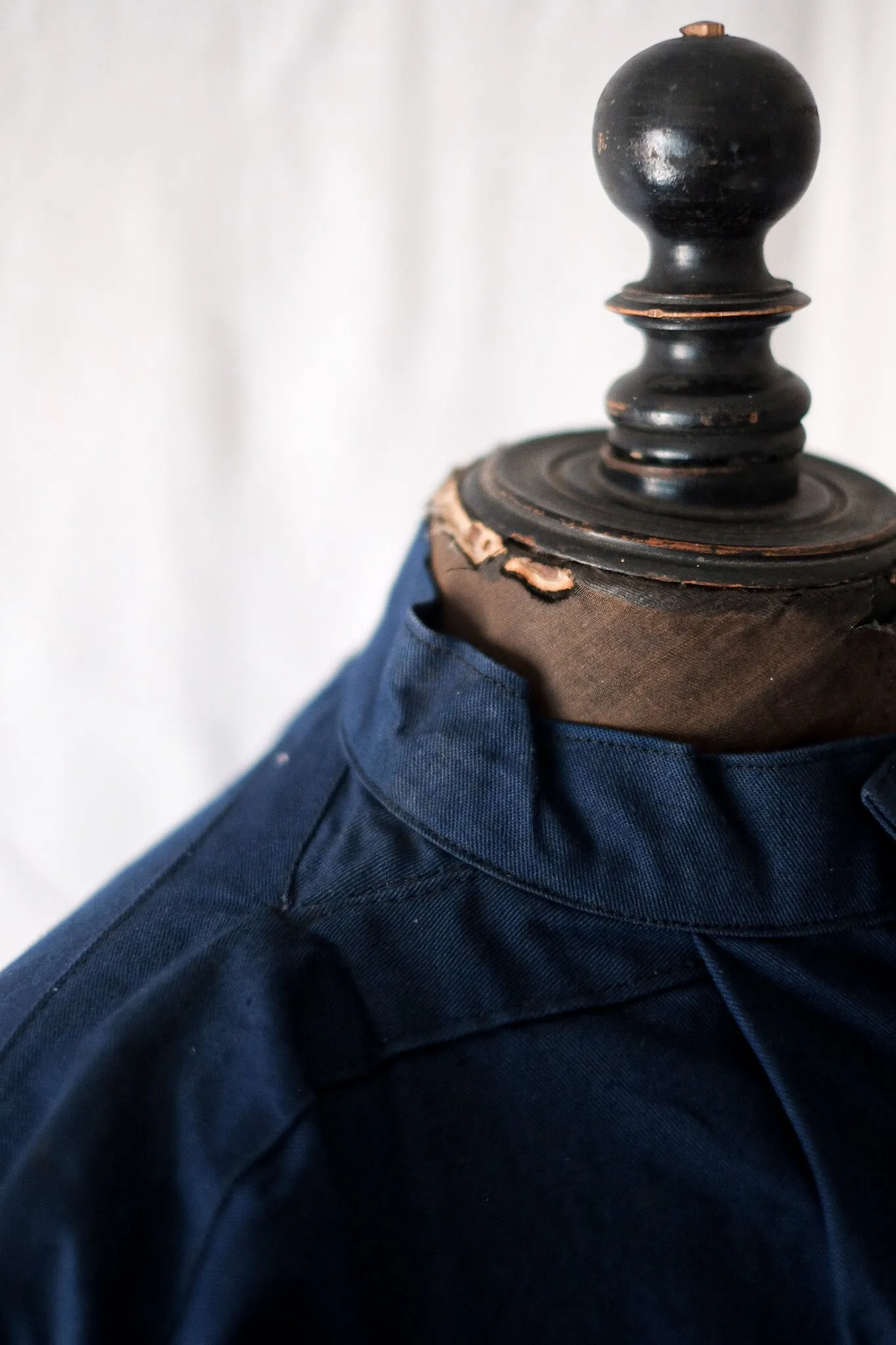 [~ 50's] vintage français indigo coton smock biaude 
